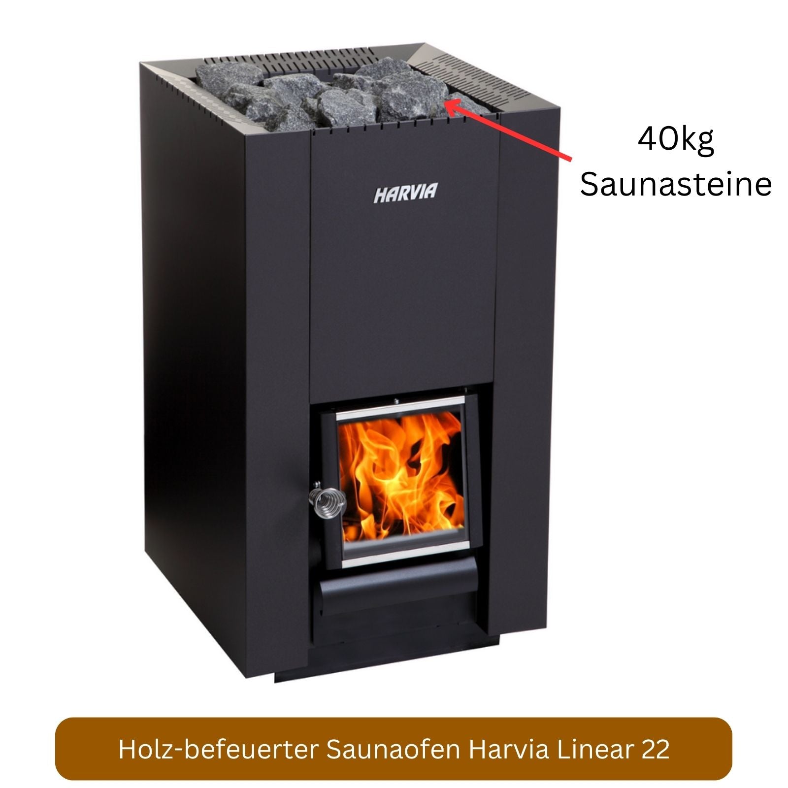 Holz-befeuerter Saunaofen Harvia Linear 22