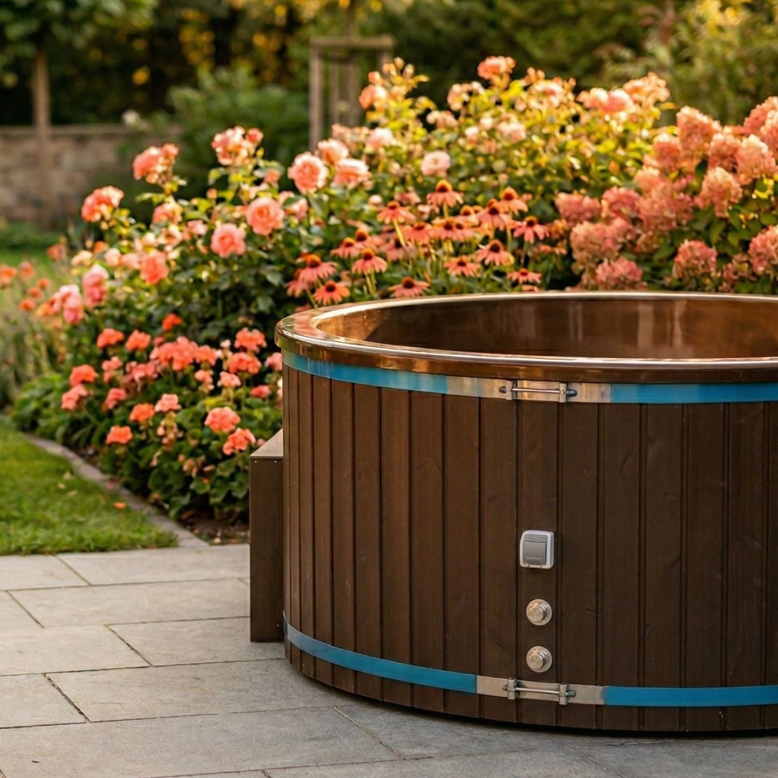 runder Hot Tub 180cm mit Elektroheizung und Acrylwanne