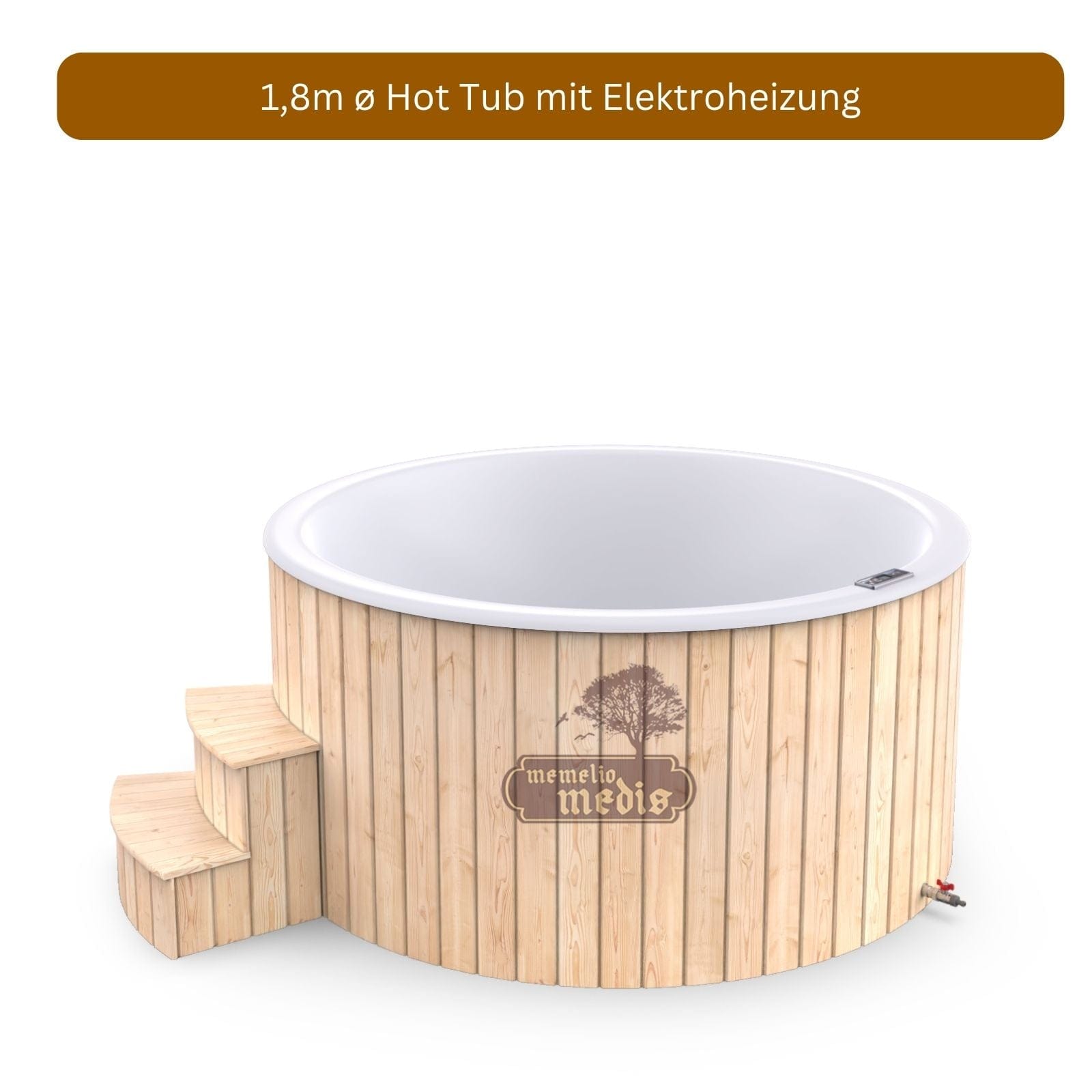 runder Hot Tub mit Elektroheizung