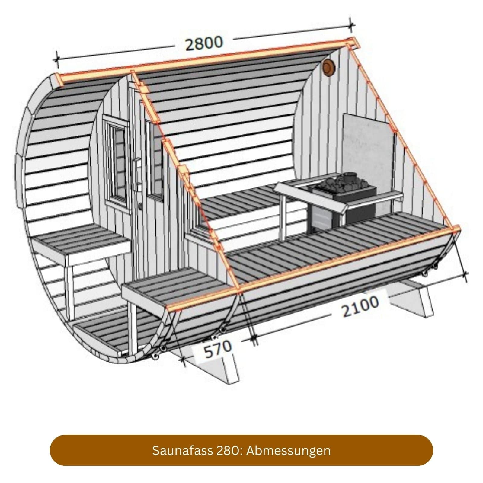 Saunafass 280 von Inmedias Res