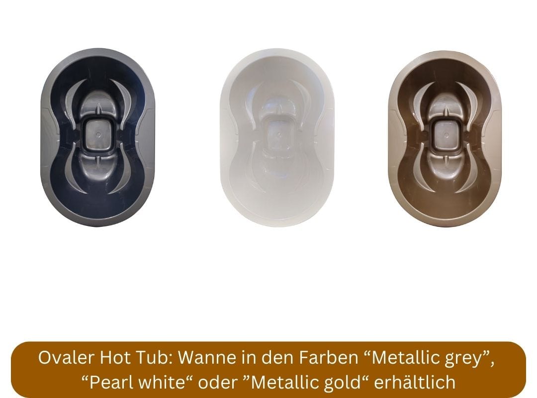 ovaler Hot Tub mit externem Ofen