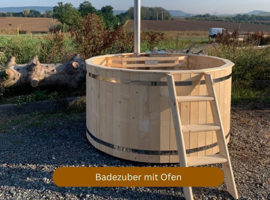 Badezuber mit Ofen "Natur"